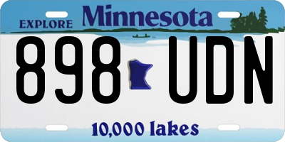 MN license plate 898UDN