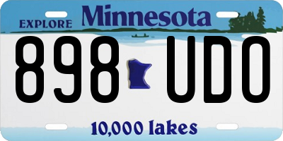 MN license plate 898UDO