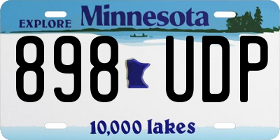 MN license plate 898UDP