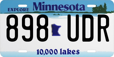 MN license plate 898UDR