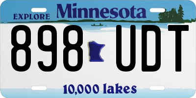 MN license plate 898UDT