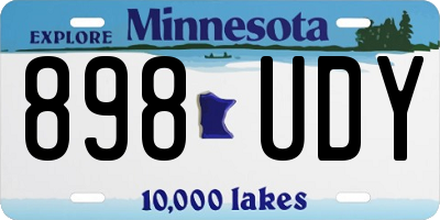 MN license plate 898UDY