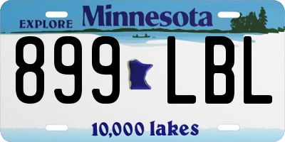MN license plate 899LBL