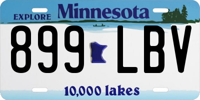MN license plate 899LBV