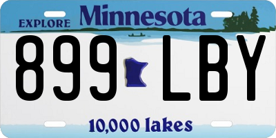 MN license plate 899LBY