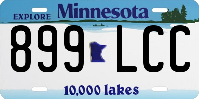 MN license plate 899LCC