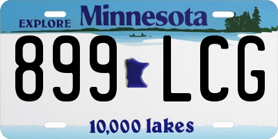 MN license plate 899LCG