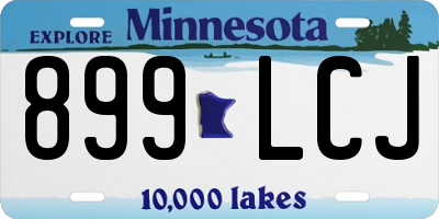 MN license plate 899LCJ