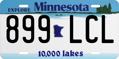 MN license plate 899LCL