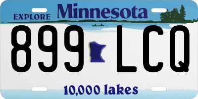 MN license plate 899LCQ