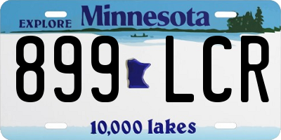 MN license plate 899LCR