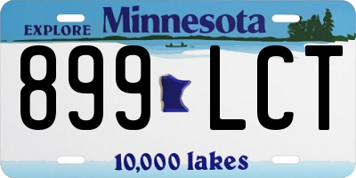 MN license plate 899LCT