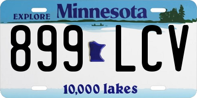 MN license plate 899LCV