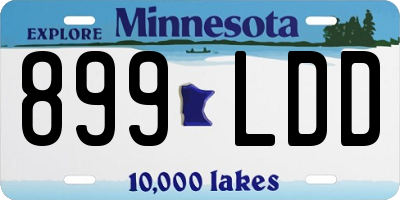 MN license plate 899LDD