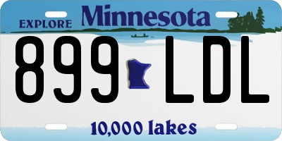 MN license plate 899LDL