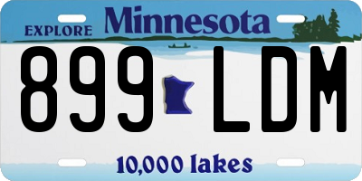 MN license plate 899LDM