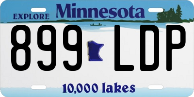 MN license plate 899LDP