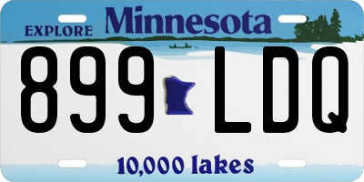 MN license plate 899LDQ