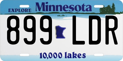 MN license plate 899LDR