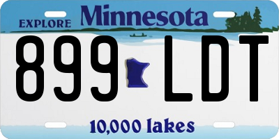 MN license plate 899LDT