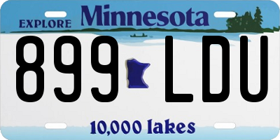 MN license plate 899LDU