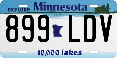 MN license plate 899LDV