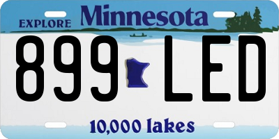 MN license plate 899LED