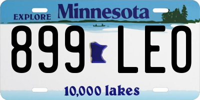 MN license plate 899LEO