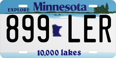 MN license plate 899LER