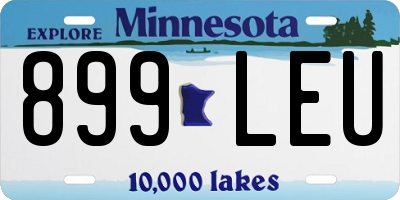 MN license plate 899LEU