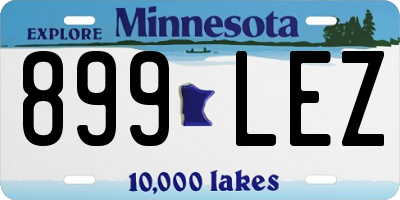 MN license plate 899LEZ