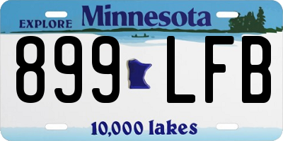 MN license plate 899LFB