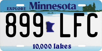 MN license plate 899LFC