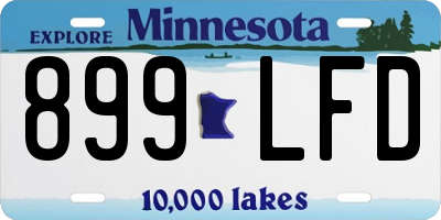 MN license plate 899LFD