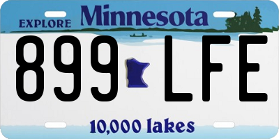 MN license plate 899LFE