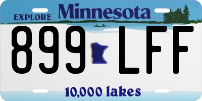 MN license plate 899LFF