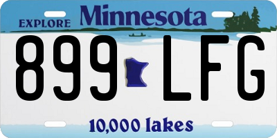 MN license plate 899LFG