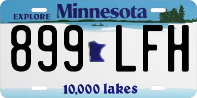 MN license plate 899LFH
