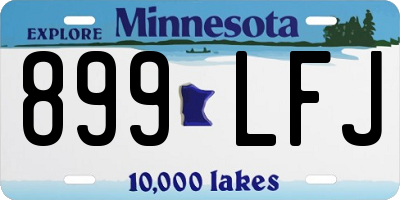 MN license plate 899LFJ