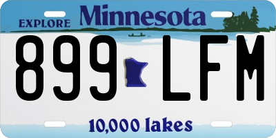 MN license plate 899LFM