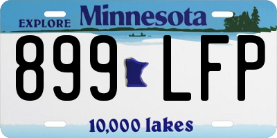 MN license plate 899LFP