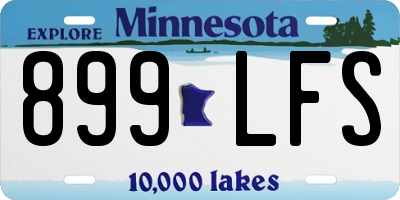 MN license plate 899LFS