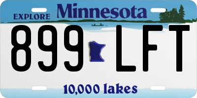 MN license plate 899LFT