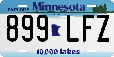 MN license plate 899LFZ