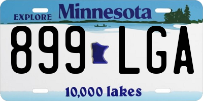 MN license plate 899LGA