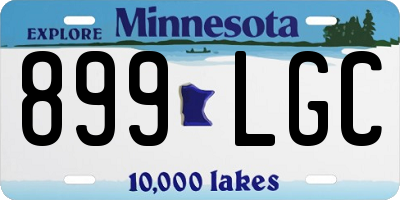 MN license plate 899LGC