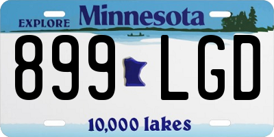 MN license plate 899LGD