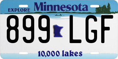 MN license plate 899LGF