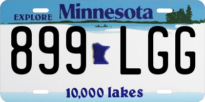 MN license plate 899LGG