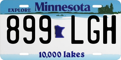MN license plate 899LGH